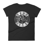 los-angeles-death-and-seduction-goth-streetwear-punk-rock-skulls-skeleton-cafe-racer-vintage-harley-davidson-indian-motocycle-dead-city-chains-Apparel & Accessories > Clothing (1604) - Dead City Women's Short Sleeve T-shirt